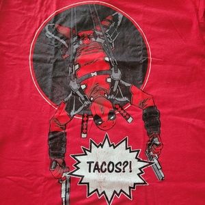 Marvel Comics Deadpool Tacos Graphic Tee Size Large NEW